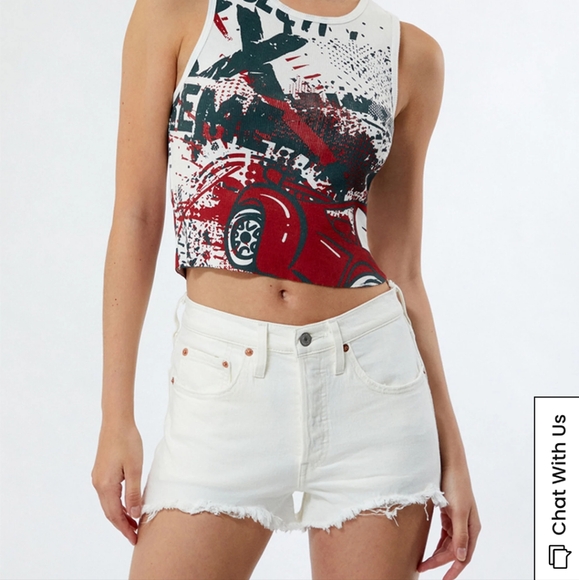 Nwot Levi's white 501 shorts - Picture 1 of 4